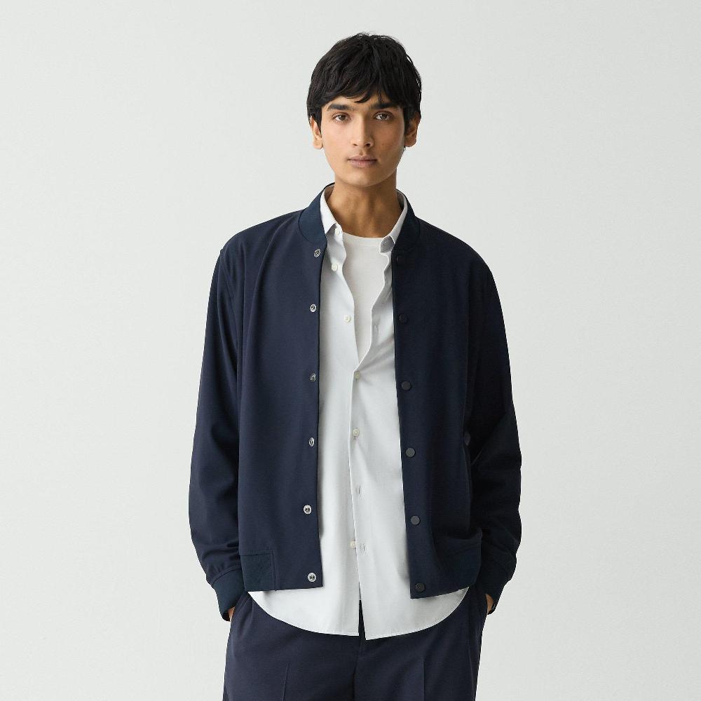 j brand Murphy Bomber Jacket in Precision Ponte baltic