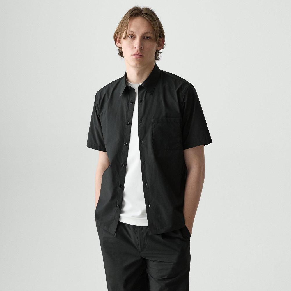 j brand Noll Short-Sleeve Shirt in Cotton-Blend black