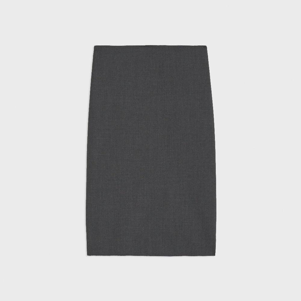 J Brand Pencil Skirt In Stretch Wool Charcoal Melange
