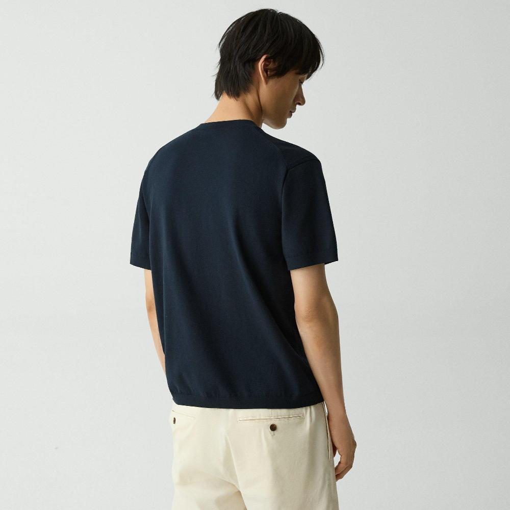 J Brand Relaxed Crewneck Tee In Cotton Light Twist Baltic