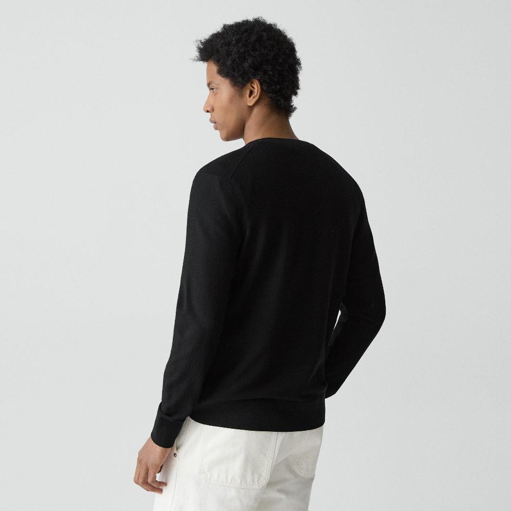 J Brand Riland Crewneck Sweater In Light Bilen Black
