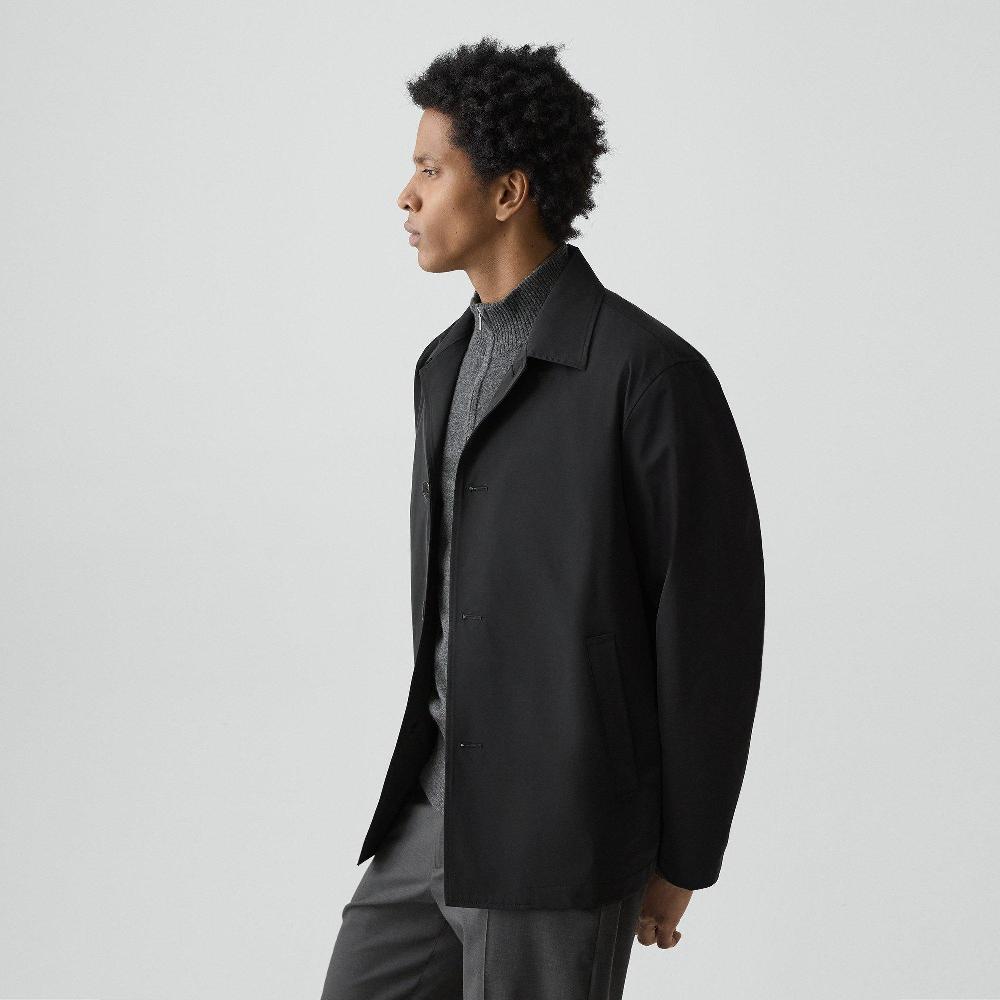 J Brand Shirt Collar Jacket In Foundation Twill Black