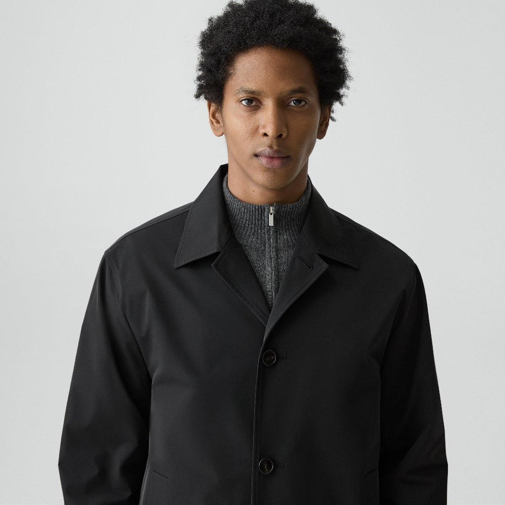 J Brand Shirt Collar Jacket In Foundation Twill Black