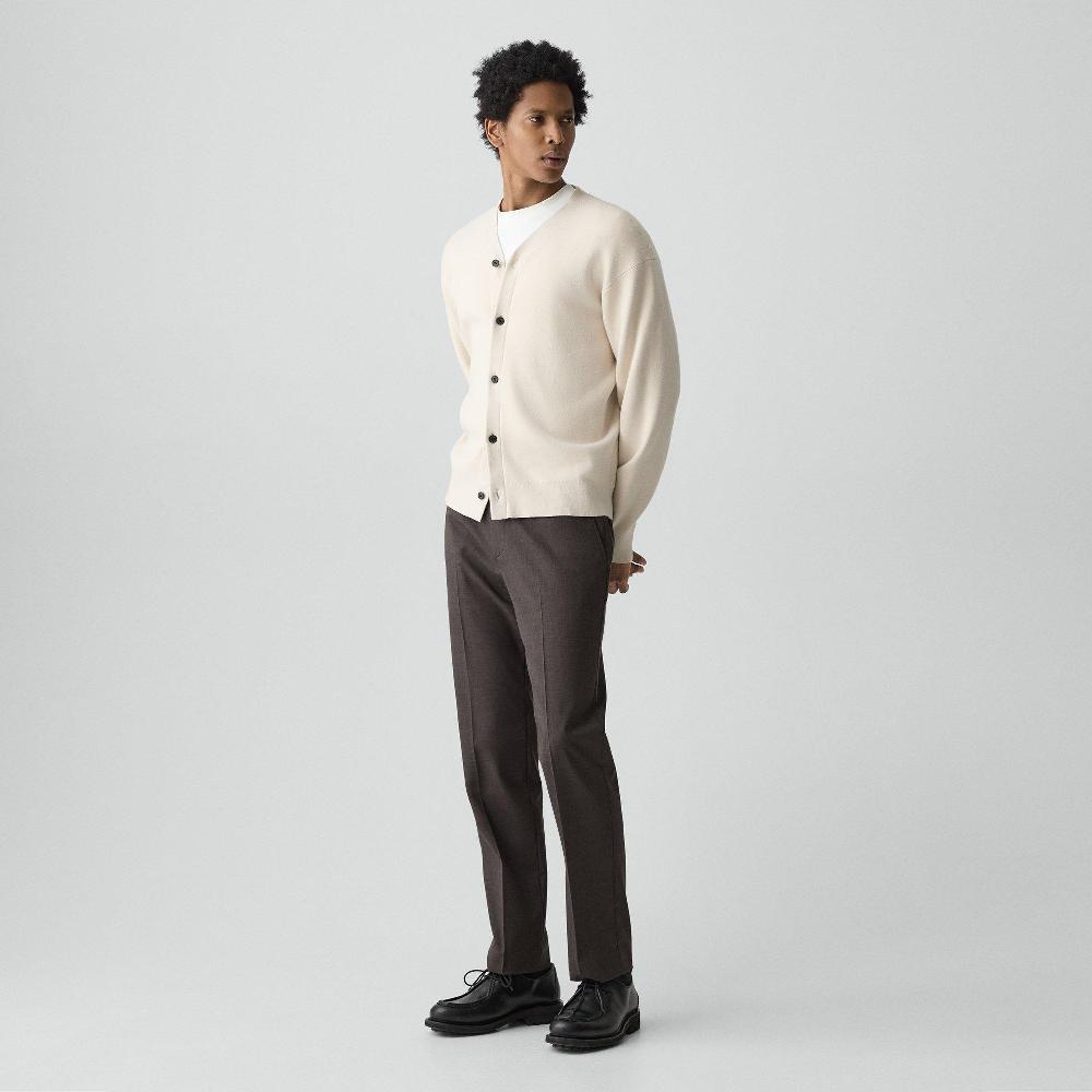 J Brand Standard Drawstring Pant In Motion Wool Brownwood Melange