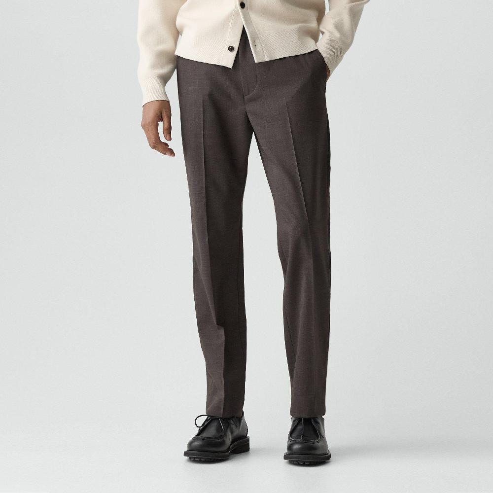 J Brand Standard Drawstring Pant In Motion Wool Brownwood Melange