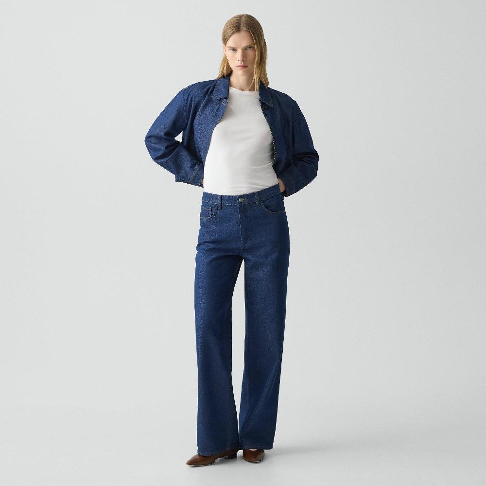 j brand Straight-Leg Five-Pocket Pant in Relaxed Denim indigo