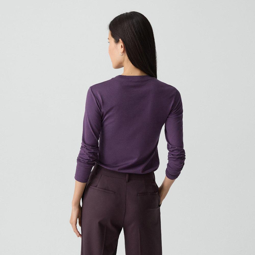 J Brand Tiny Long-Sleeve Tee In Organic Cotton Black Iris
