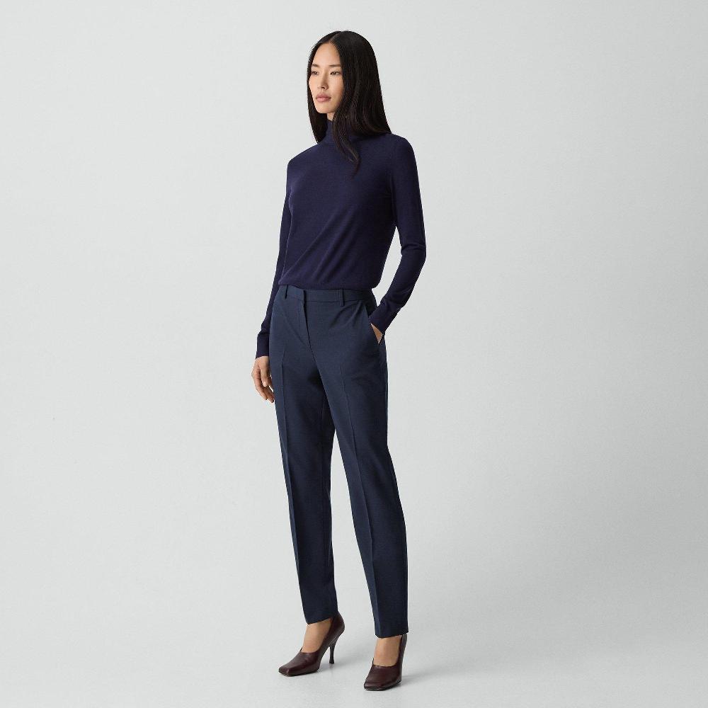 J Brand Treeca Full Length Pant In Good Wool Nocturne Navy