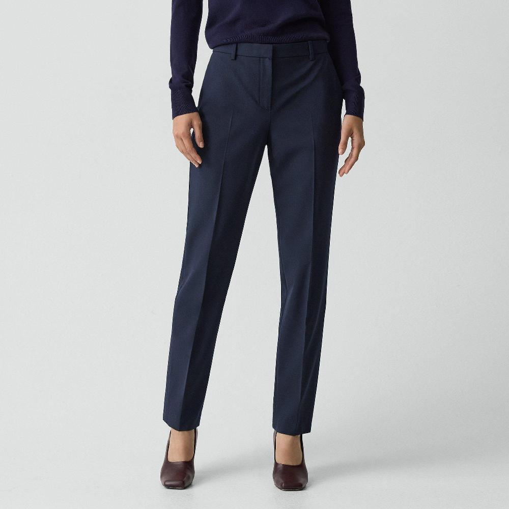 J Brand Treeca Full Length Pant In Good Wool Nocturne Navy