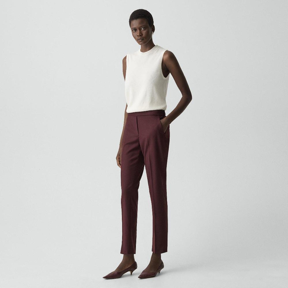 J Brand Treeca Pull-On Pant In Sleek Flannel Merlot