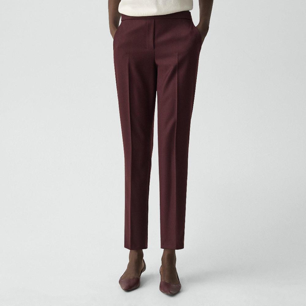 J Brand Treeca Pull-On Pant In Sleek Flannel Merlot