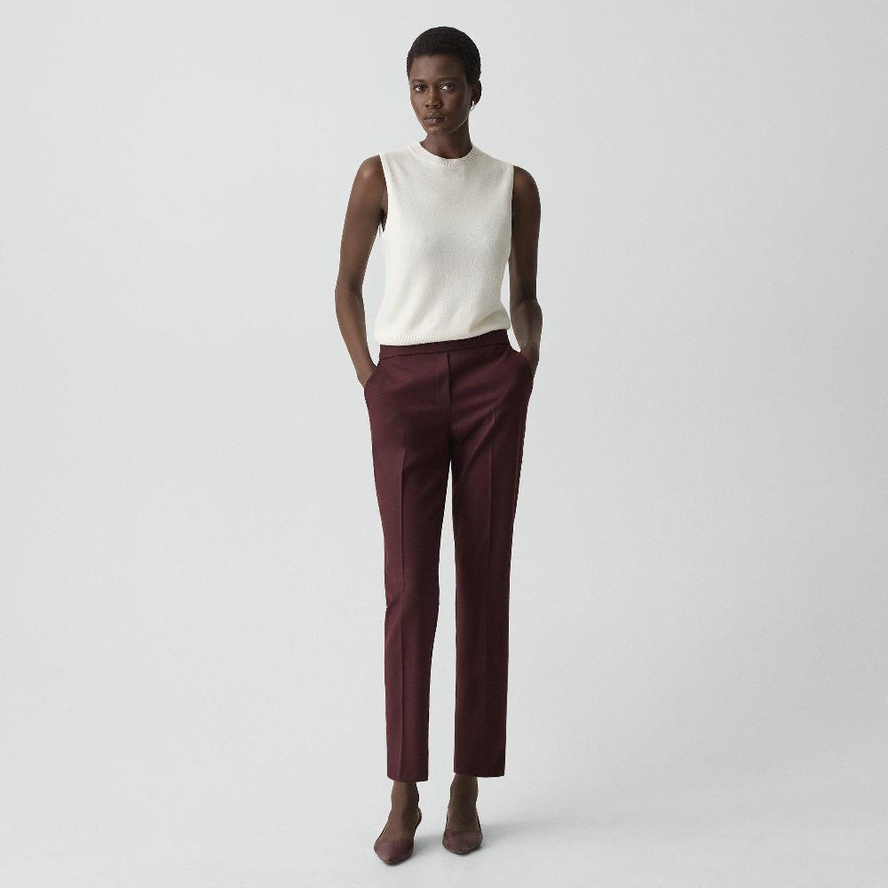 j brand Treeca Pull-On Pant in Sleek Flannel merlot