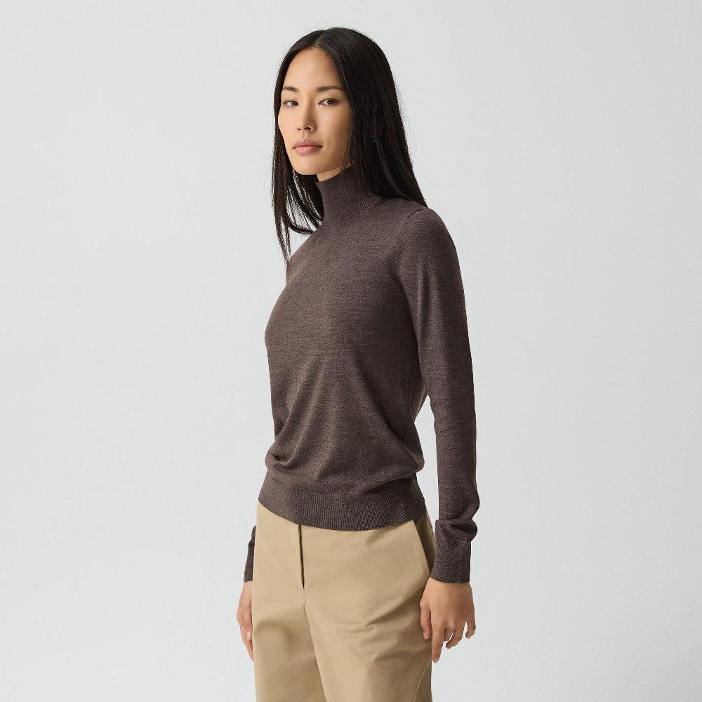 J Brand Turtleneck Sweater In Regal Wool Walnut Melange