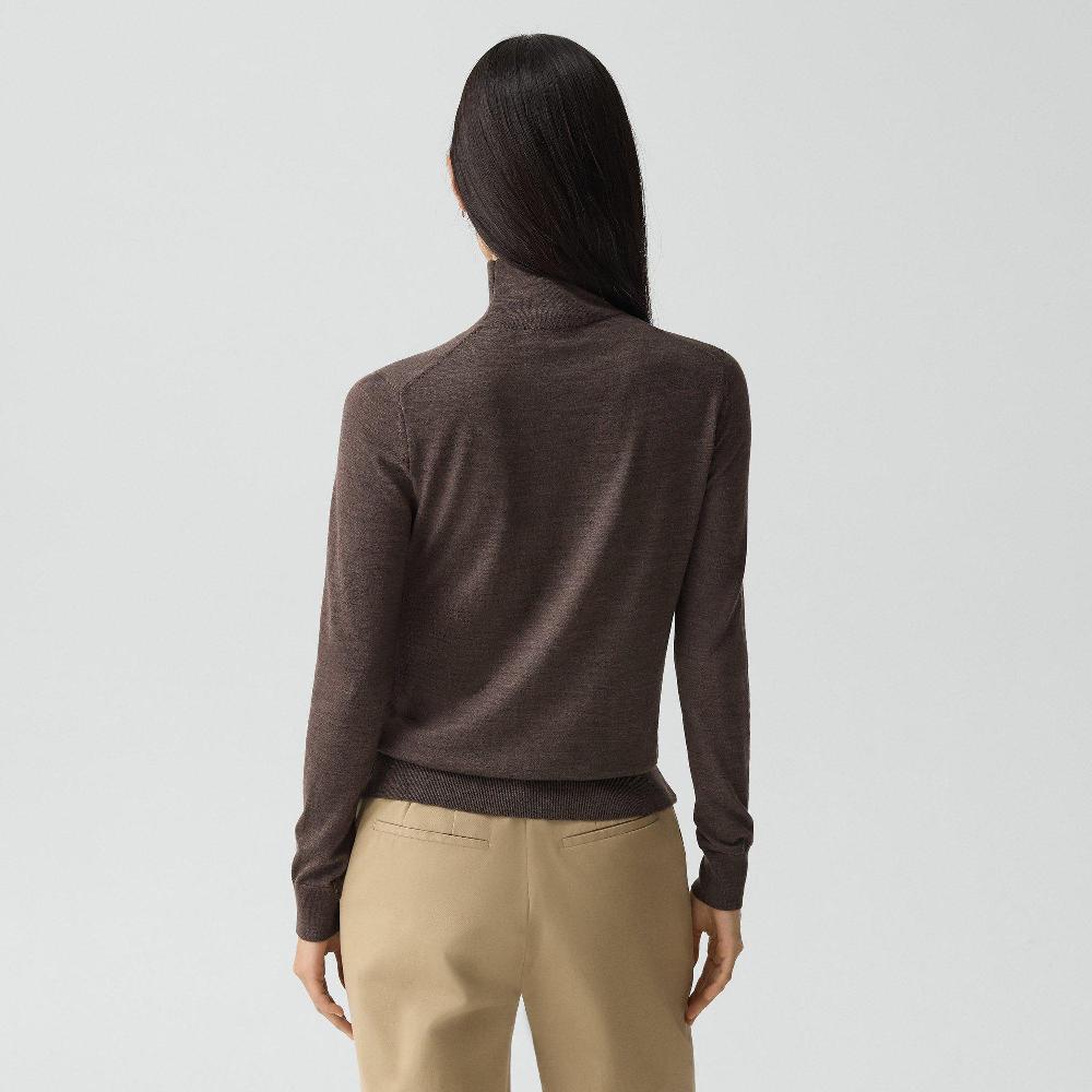 J Brand Turtleneck Sweater In Regal Wool Walnut Melange