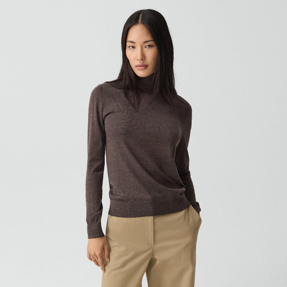 j brand Turtleneck Sweater in Regal Wool walnut melange