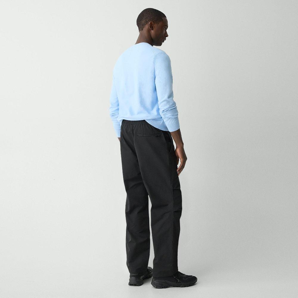 J Brand Wide-Leg Drawstring Pant In Cotton-Blend Black