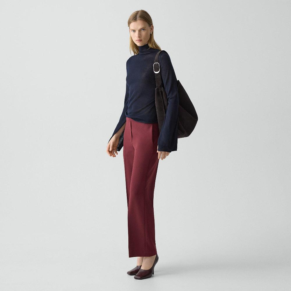 J Brand Wide-Leg Pull-On Pant In Admiral Crepe Grenache