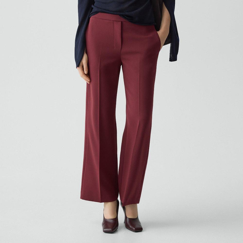 J Brand Wide-Leg Pull-On Pant In Admiral Crepe Grenache