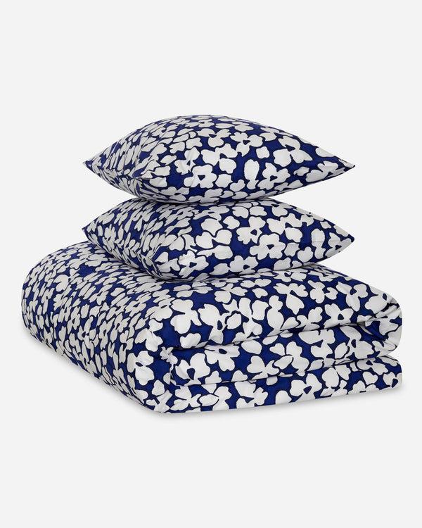 J By Jasper Conran 200 Thread Count Cotton Abstract Floral Duvet Cover Set Blue