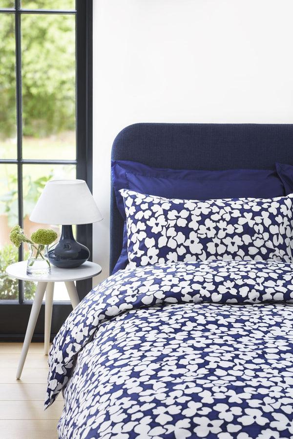 j by jasper conran 200 Thread Count Cotton Abstract Floral Duvet Cover Set Blue