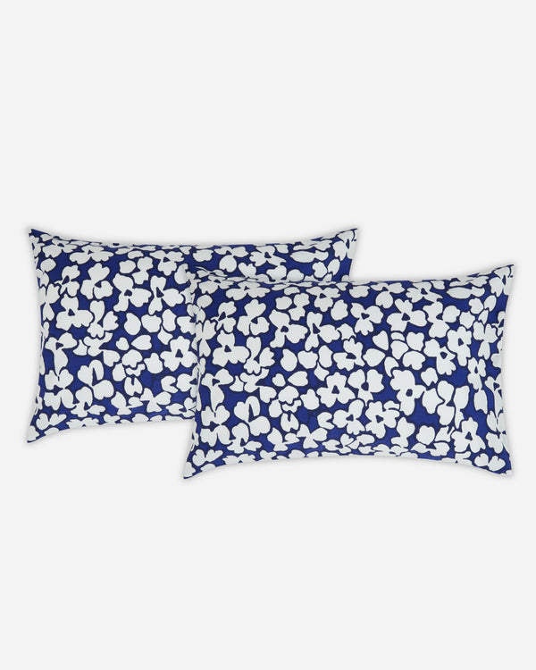 J By Jasper Conran 200 Thread Count Cotton Abstract Floral Pillowcase Pair Blue