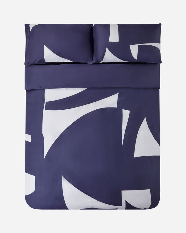J By Jasper Conran 300 Thread Count Graphic Print Pillow Case Pair Blue Graphic Print