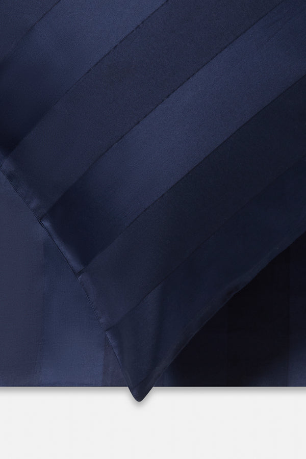 J By Jasper Conran 500 Thread Count Satin Stripe Duvet Cover Navy