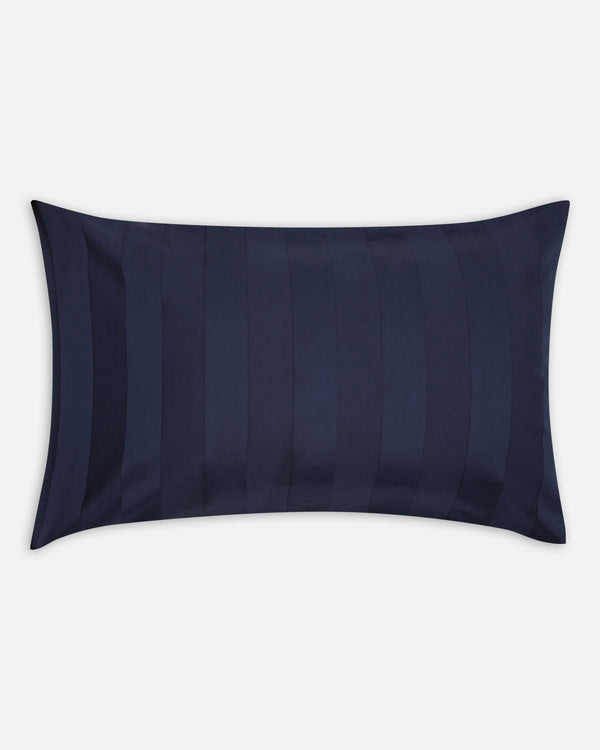 J By Jasper Conran 500 Thread Count Satin Stripe Pillow Case Navy