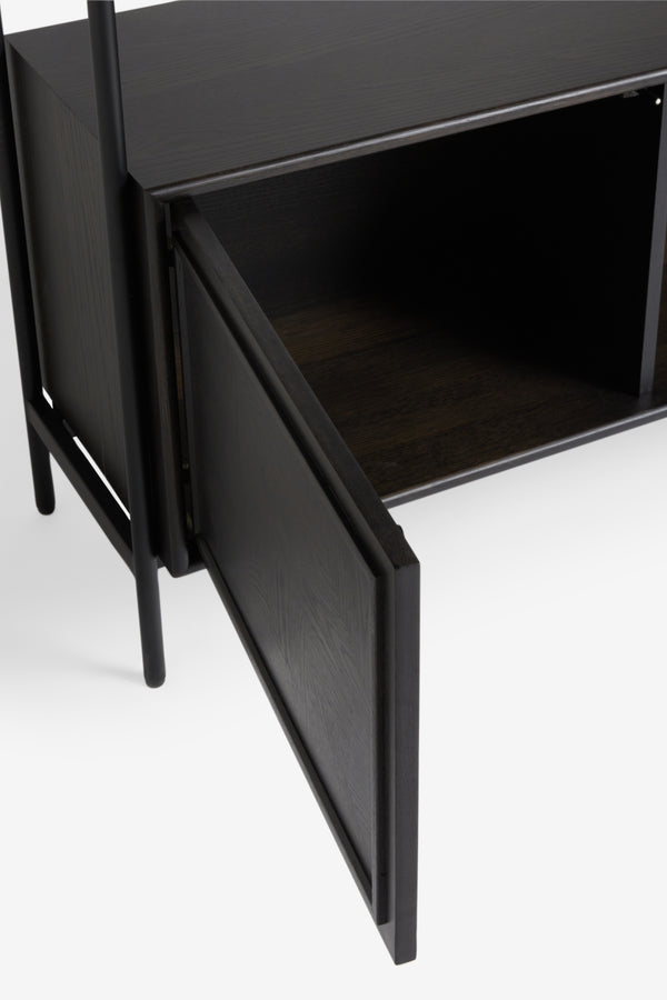 J By Jasper Conran Aden Dark Oak Shelving Unit Brown