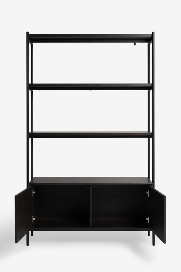 J By Jasper Conran Aden Dark Oak Shelving Unit Brown