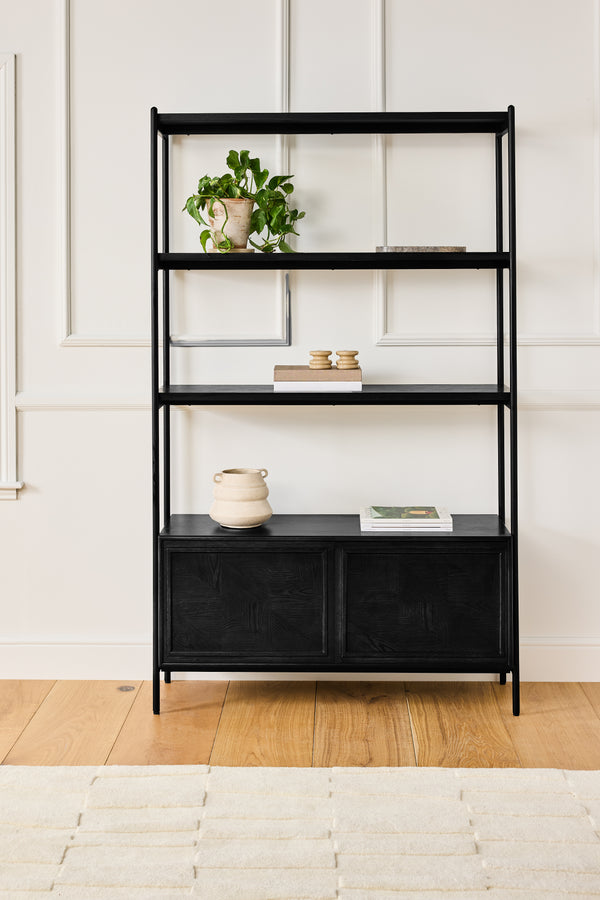 j by jasper conran Aden Dark Oak Shelving Unit Brown