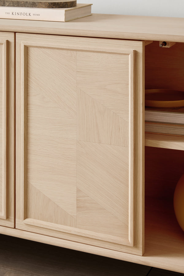 J By Jasper Conran Aden White Washed Oak Large Sideboard Oak