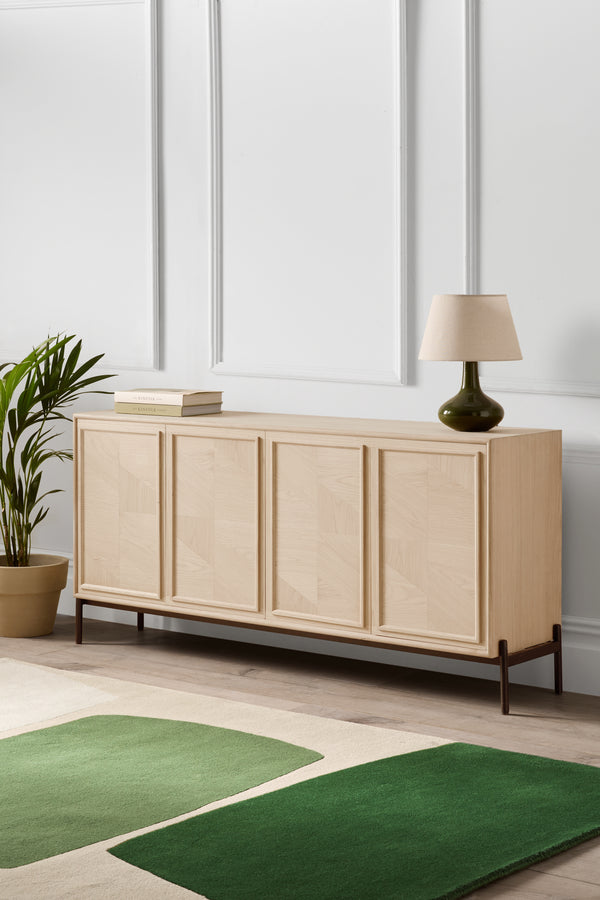 j by jasper conran Aden White Washed Oak Large Sideboard Oak