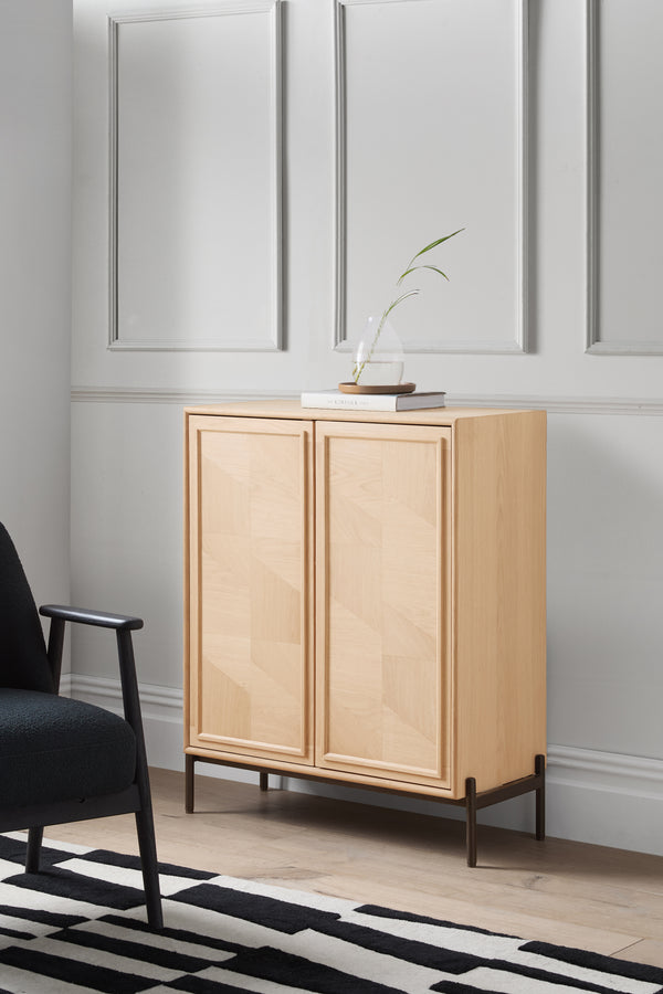 J By Jasper Conran Aden White Washed Oak Small Sideboard Oak