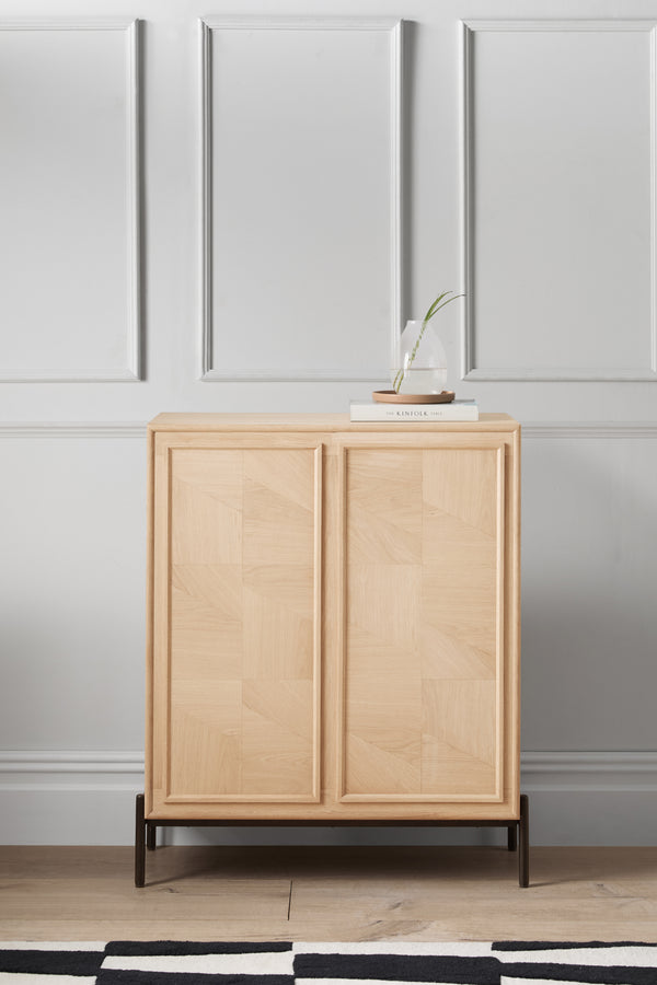 j by jasper conran Aden White Washed Oak Small Sideboard Oak