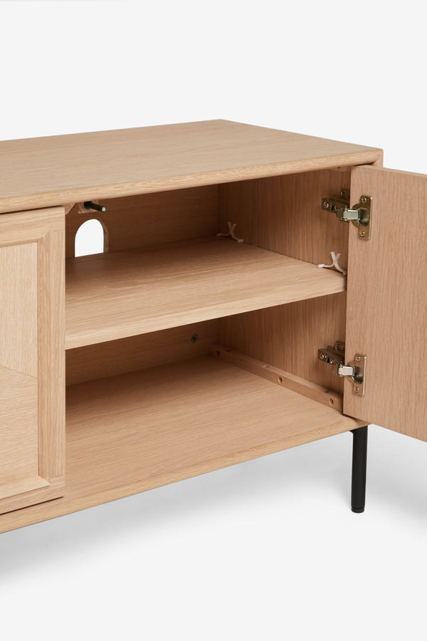 J By Jasper Conran Aden White Washed Oak TV Unit Oak