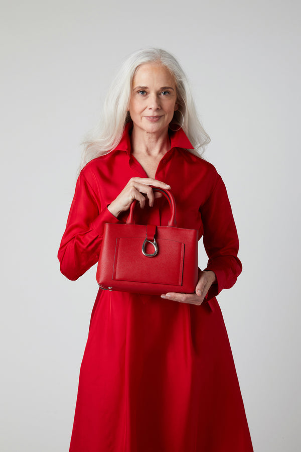 J By Jasper Conran Bee Leather Mini Grab Cross Body Blue