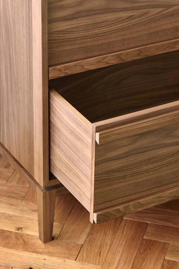 J By Jasper Conran Belgrave Tall Walnut Chest Of Drawers Brown