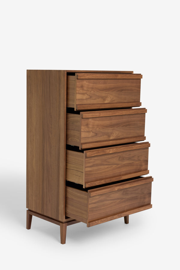 J By Jasper Conran Belgrave Tall Walnut Chest Of Drawers Brown