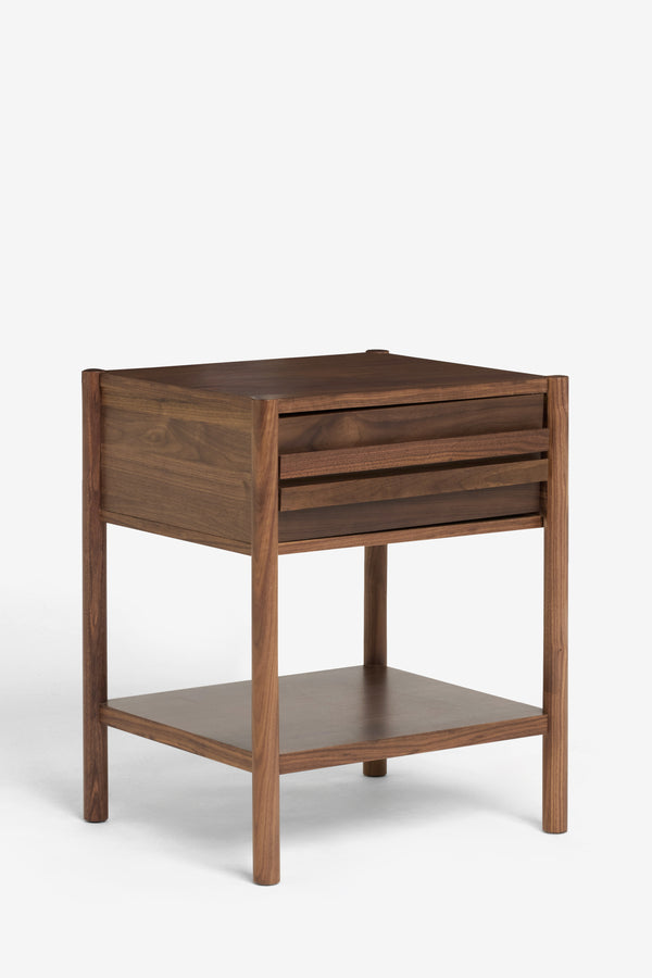 J By Jasper Conran Belgrave Walnut 1 Drawer Bedside Table Brown
