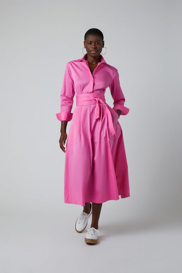 J By Jasper Conran Blythe Full Skirt Shirt Dress Turquoise