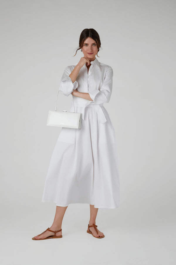 J By Jasper Conran Blythe Full Skirt Shirt Dress White