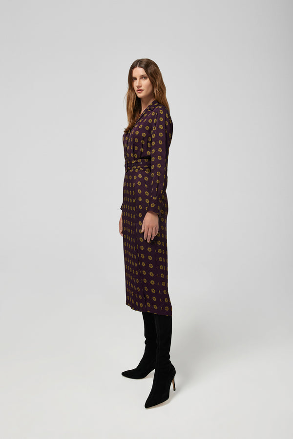 J By Jasper Conran Charlie Mini Floral Open Collar Shirtdress Green