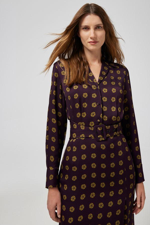 J By Jasper Conran Charlie Mini Floral Open Collar Shirtdress Green