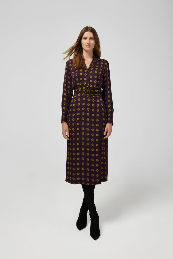 j by jasper conran Charlie Mini Floral Open Collar Shirtdress Green