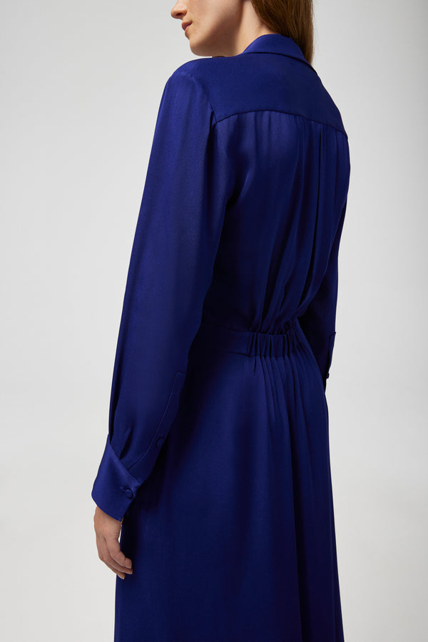 J By Jasper Conran Charlie Open Collar Shirtdress Blue