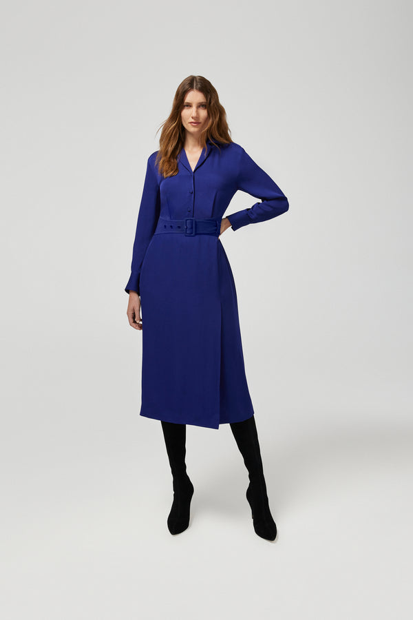j by jasper conran Charlie Open Collar Shirtdress Blue