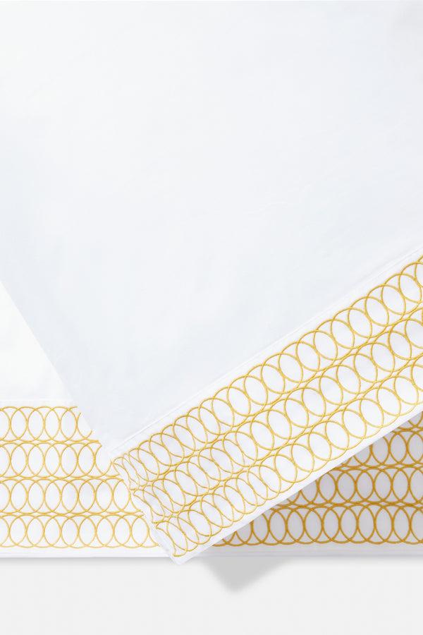 J By Jasper Conran Circles Embroidered Border Duvet Cover Blue Embroided Circles