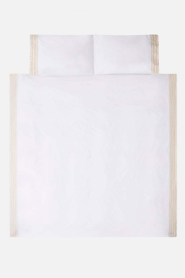 J By Jasper Conran Circles Embroidered Border Duvet Cover Blue Embroided Circles