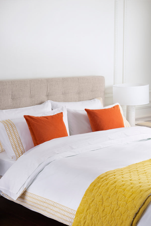 j by jasper conran Circles Embroidered Border Duvet Cover Blue Embroided Circles